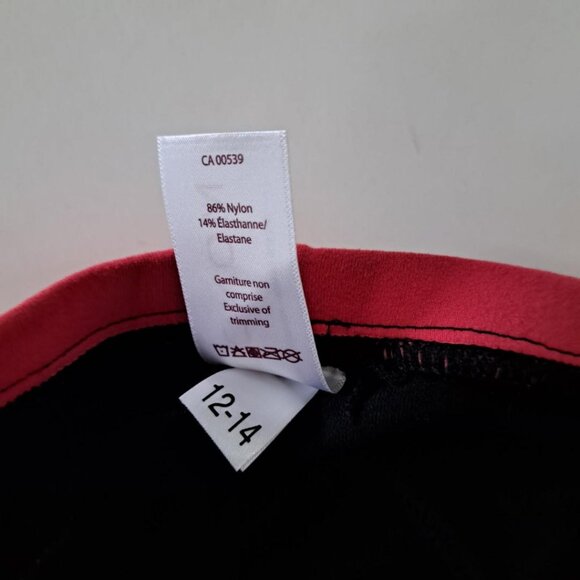 Mondor figure skating skate pants 12-14 child black and pink stripes New NWT - Picture 3 of 6